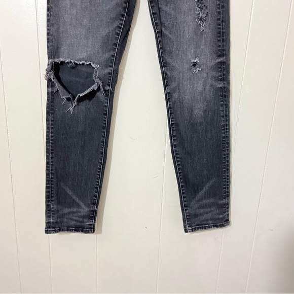 American Eagle Jeans Black Wash Air Flex+ Athletic Fit Distressed Size 29x32 - Picture 2 of 9